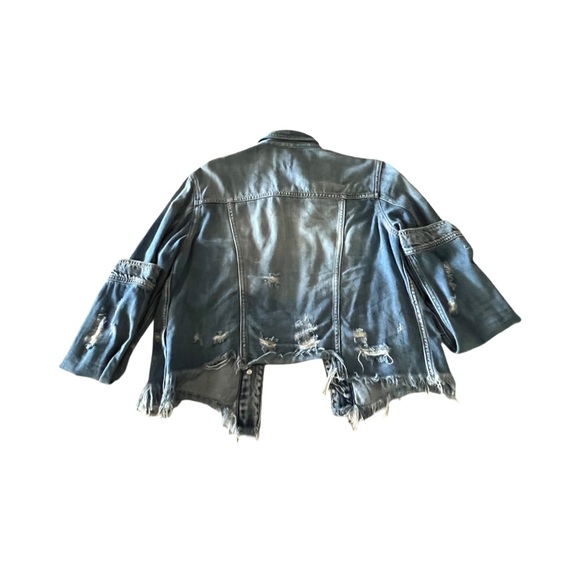 Hidden brand Denim Jacket with Distressed Details.  Size M - Picture 2 of 2